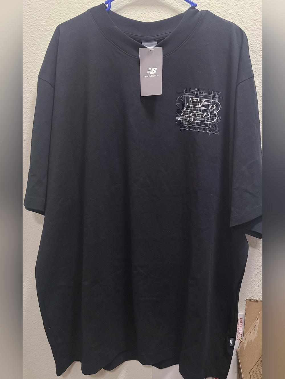 New Balance Black Short-Sleeve T-Shirt with White NB Graphic